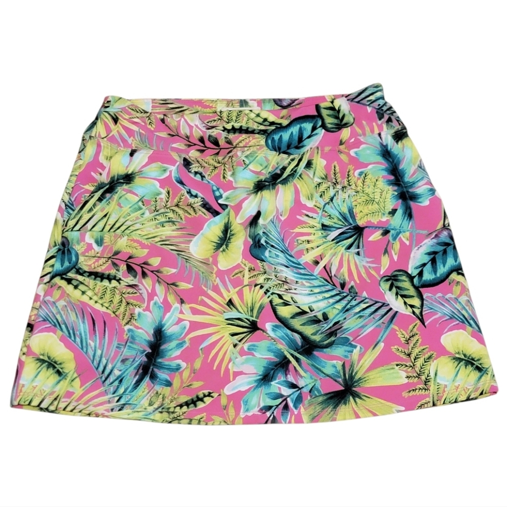 Tommy Bahama Golf Skort‎ Pink and Green Floral Print Size S